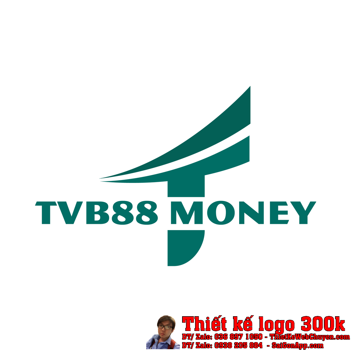 Phối cảnh thiết kế logo TVB88 MONEY