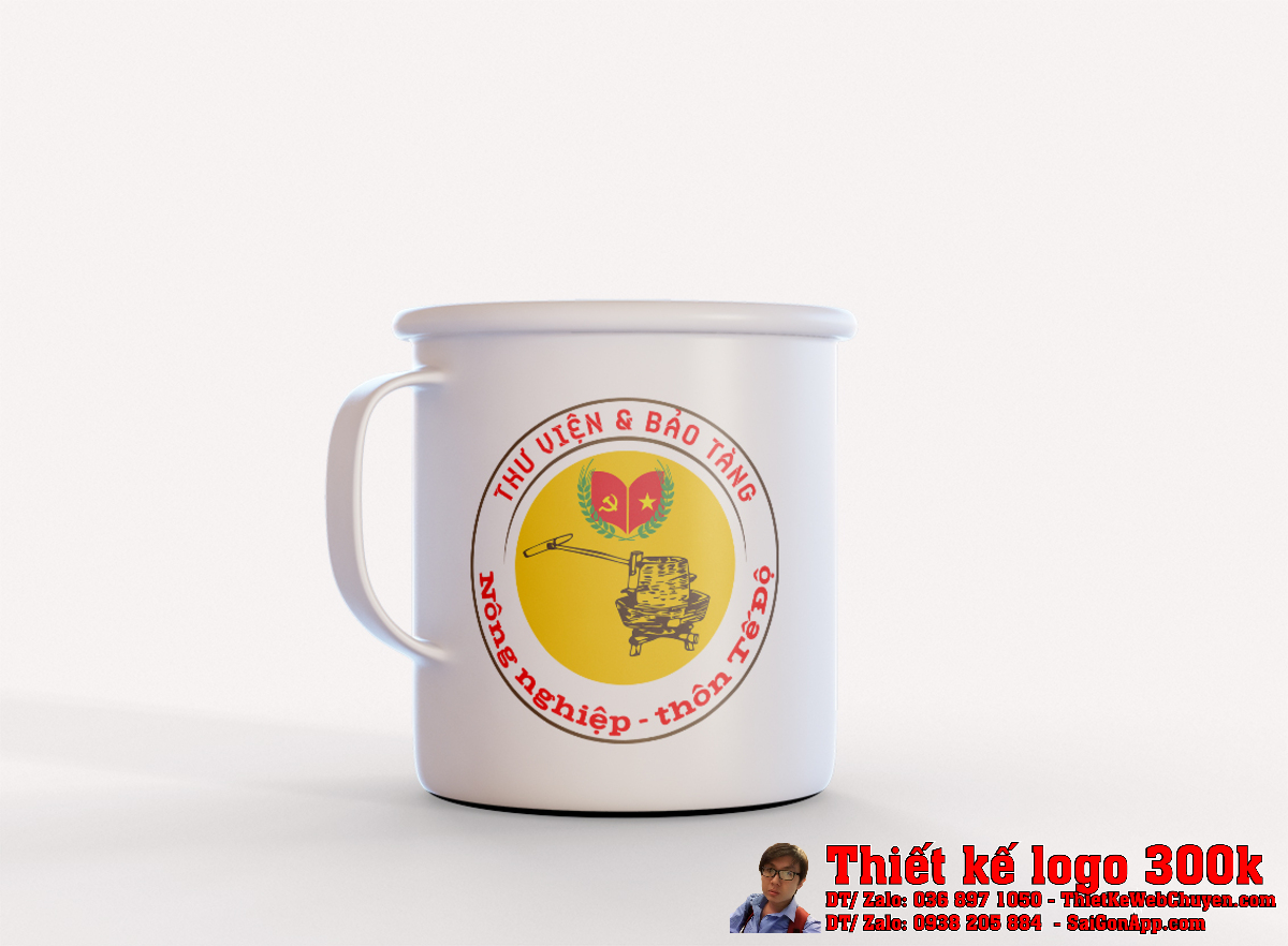 Ứng dụng Thiết Kế Logo Thư Viện Bảo Tàng Nông Thôn Tế Độ trên nền trắng