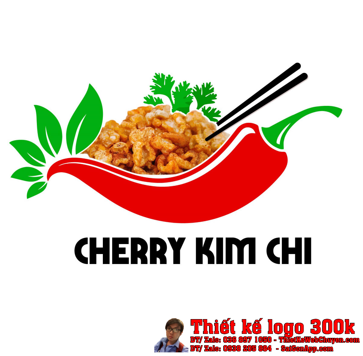 Thiết Kế Logo Thực Phẩm Cherry Kim Chi chuyên nghiệp