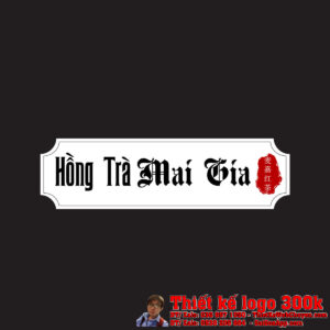 Thiết Kế Logo Trà Sữa Hồng Trà Mai Gia