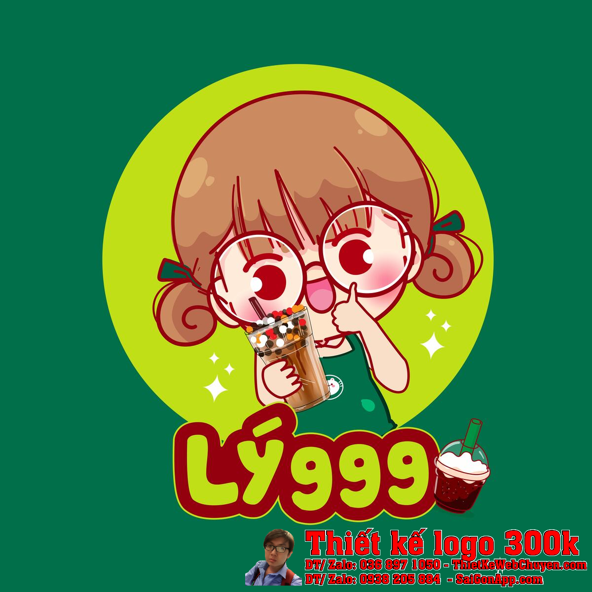 Thiết Kế Logo Trà Sữa Lý 999 Thiết Kế Logo Trà Sữa Lý 999