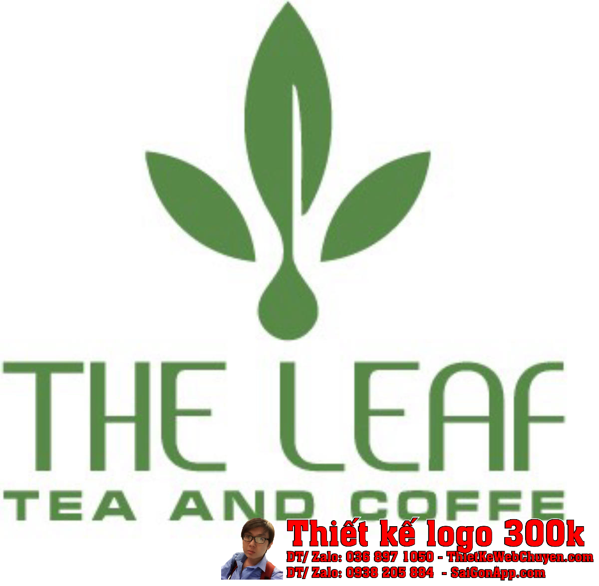 Thiết Kế Logo Trà Sữa Và Cà Phê THE LEAF TEA AND COFFE Thiết Kế Logo Trà Sữa Và Cà Phê THE LEAF TEA AND COFFE