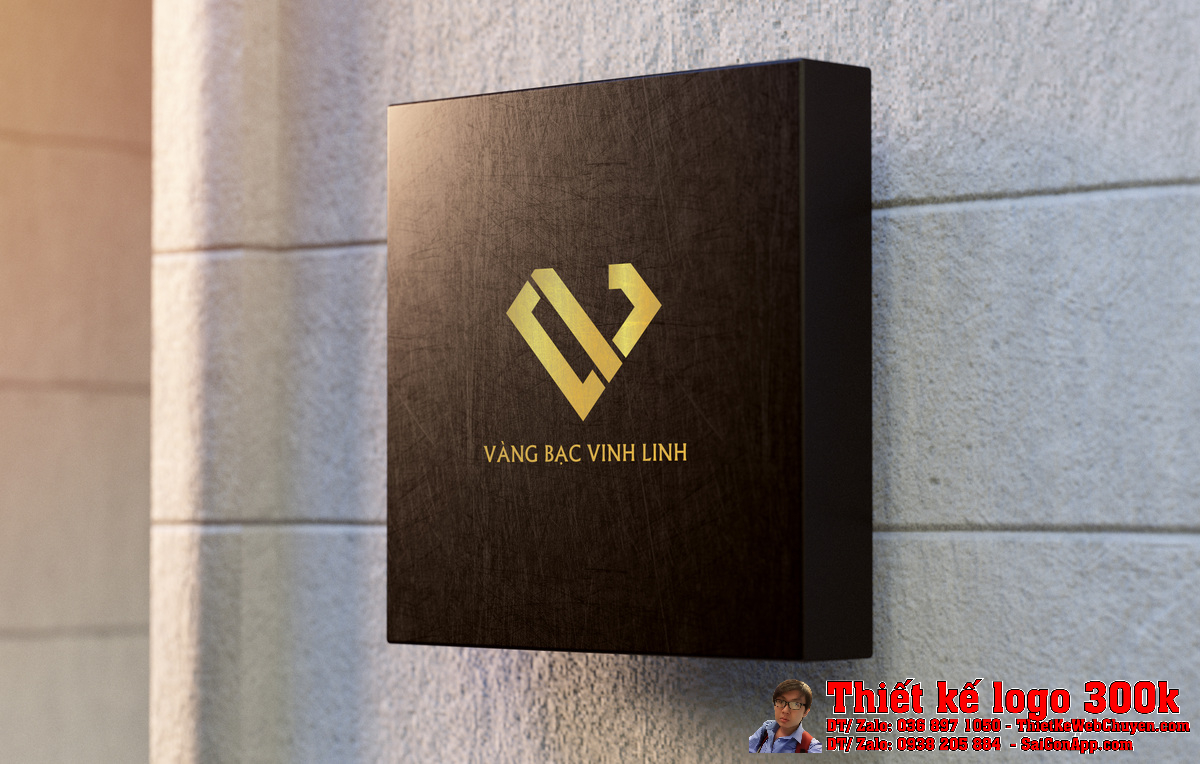 Thiết Kế Logo Trang Sức Vàng Bạc Vinh Linh - Chi tiết đường nét