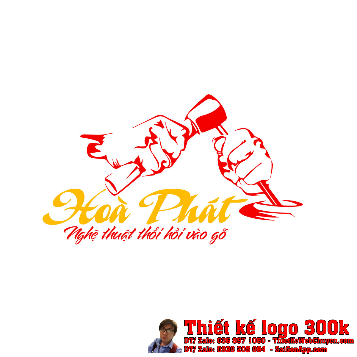 Thiết Kế Logo Tranh Gỗ Hòa Phát bản chuẩn