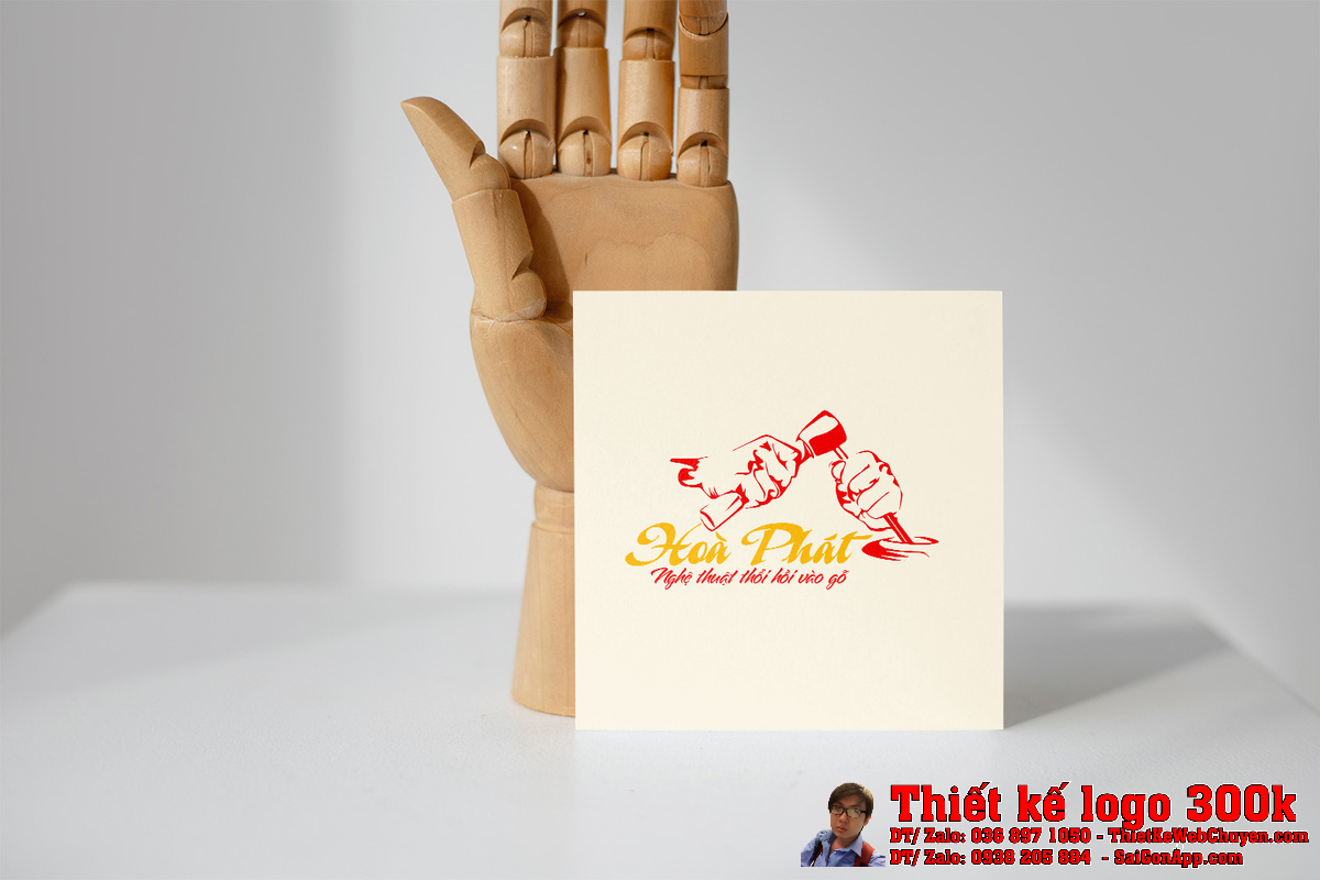 Thiết Kế Logo Tranh Gỗ Hòa Phát phối cảnh