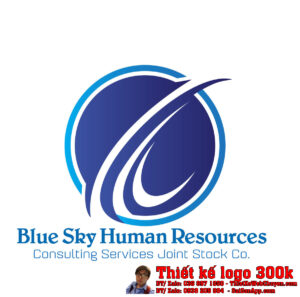 Thiết Kế Logo Tư Vấn Làm Việc, Định Cư và Du Học Blue Sky