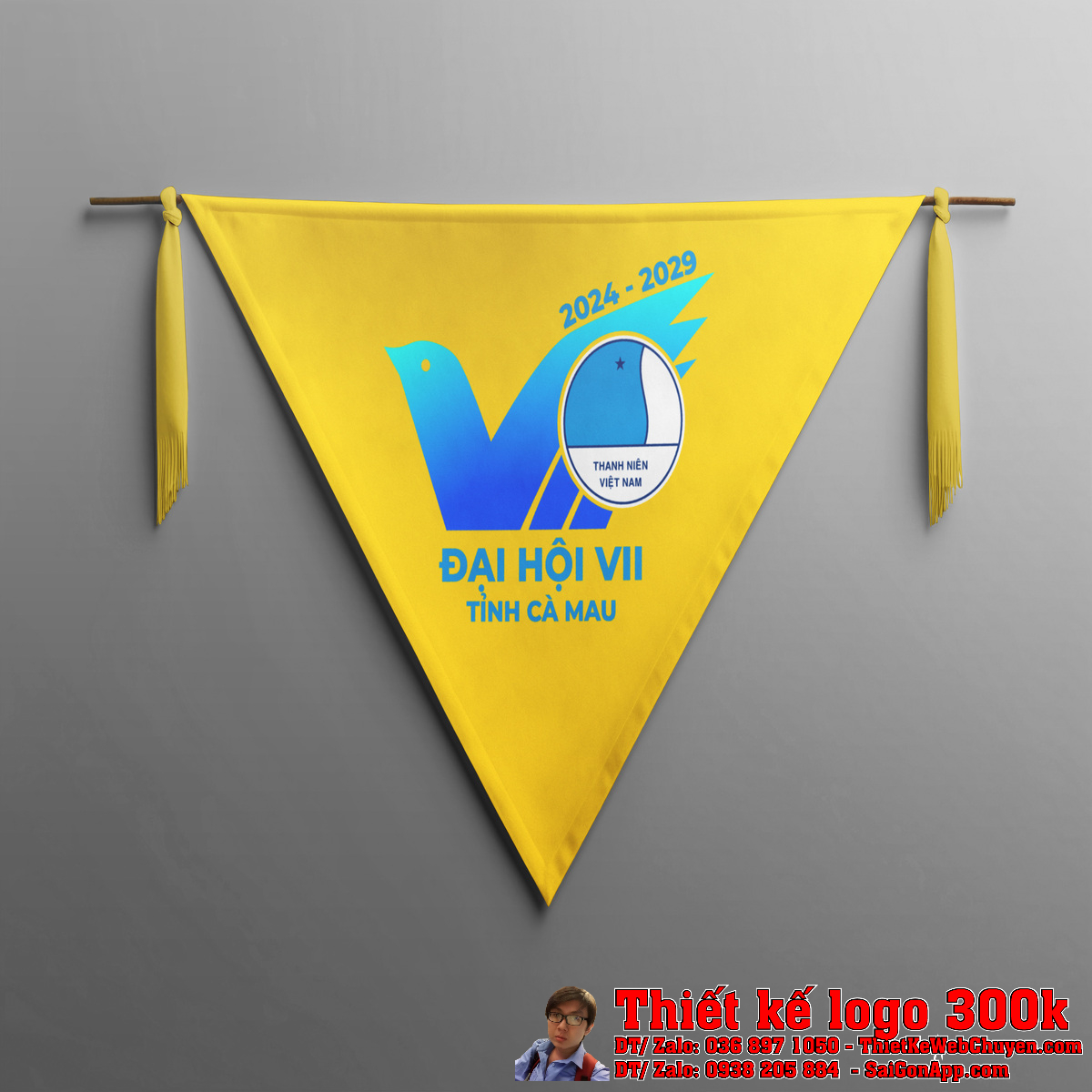 Mẫu Thiết Kế Logo Tuyên Truyền Hội LHTN Việt Nam TP Cà Mau 4