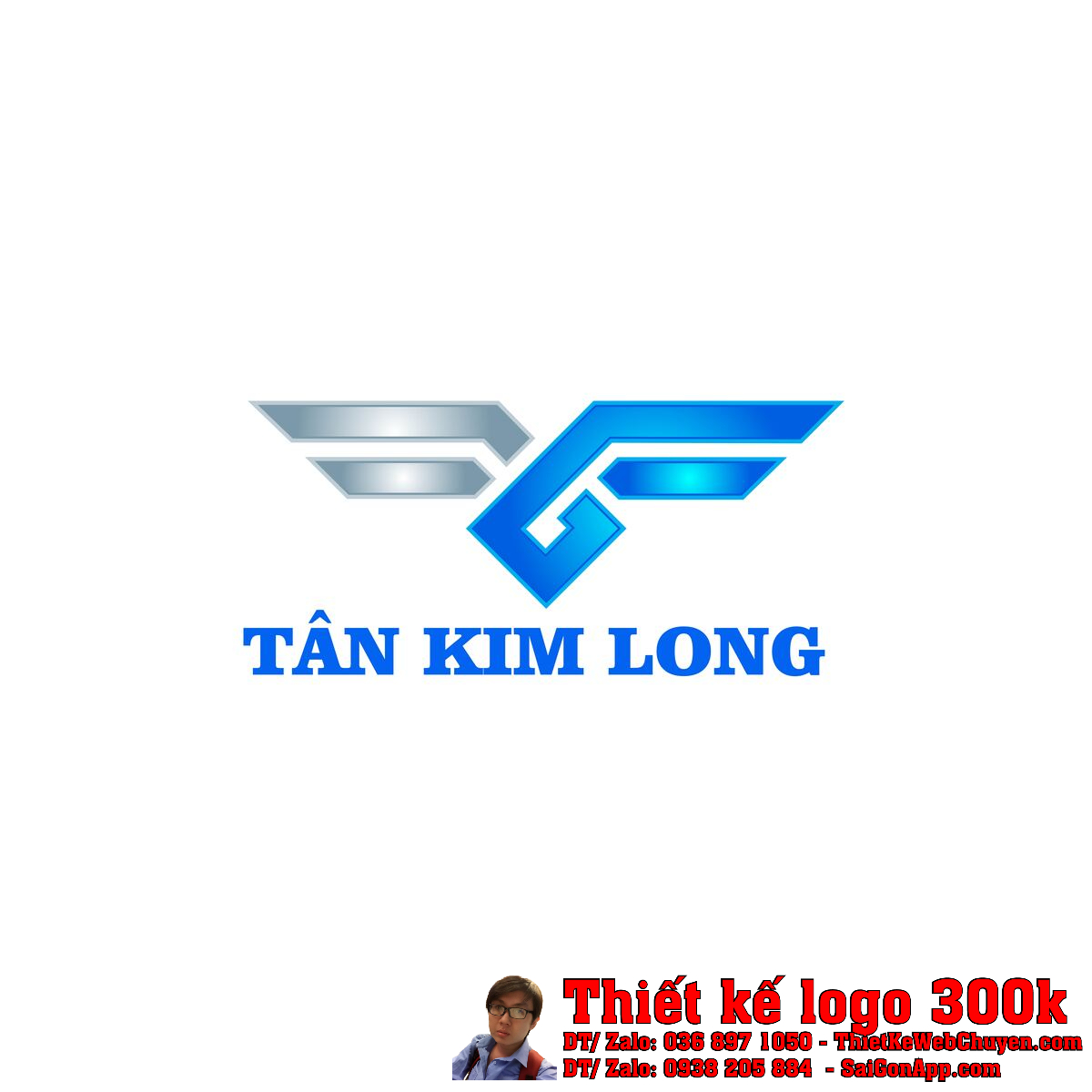 Thiết Kế Logo Vận Chuyển Hàng Hóa Bằng Xe Tải Tân Kim Long demo 1