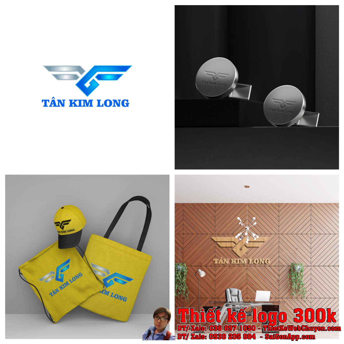 Thiết Kế Logo Vận Chuyển Hàng Hóa Bằng Xe Tải Tân Kim Long demo 5