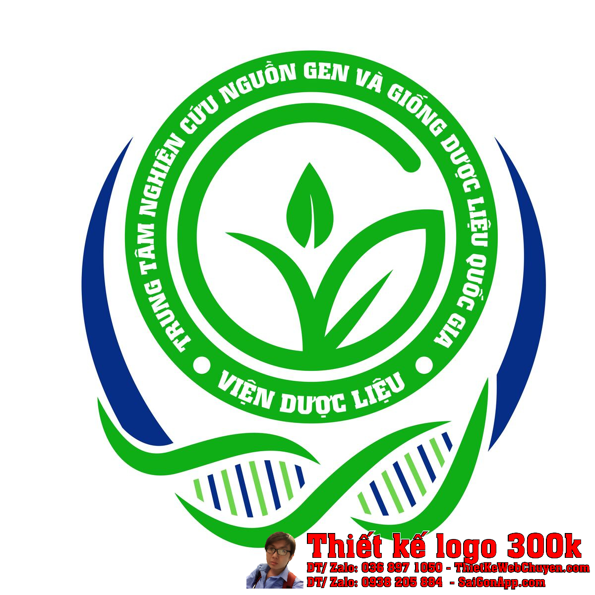 Thiết Kế Logo Viện Dược Liệu Nghiên Cứu Công Nghệ Sinh Học