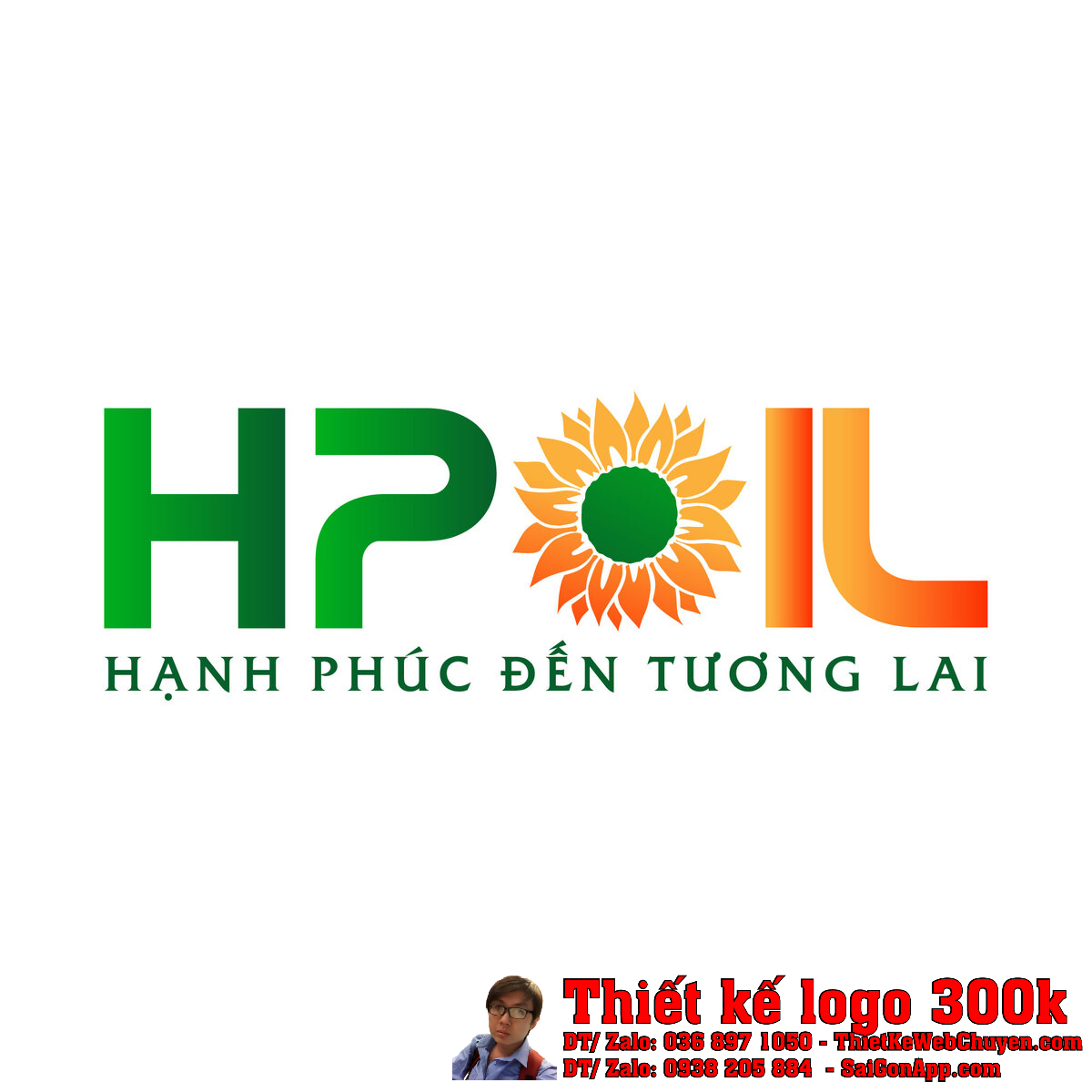 Thiết Kế Logo Xăng Dầu HP Oil phối cảnh 1