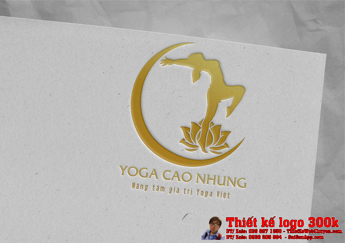 Thiết Kế Logo Yoga CAO NHUNG phối cảnh