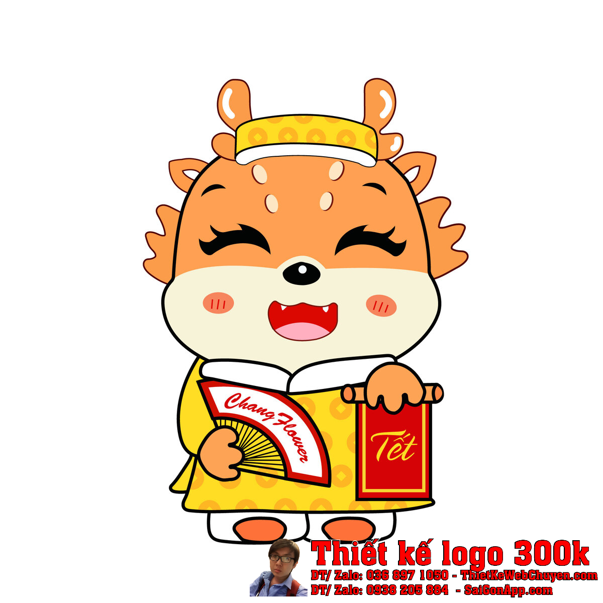 Thiết Kế Logo kinh doanh hoa tươi ChangFlower bản gốc