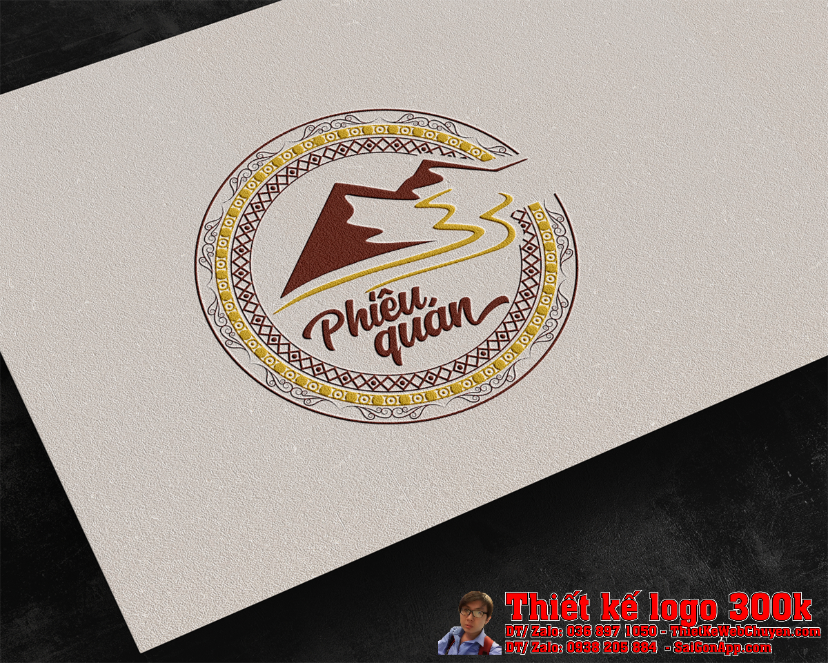 Phối cảnh Thiết Kế Logo nhà hàng ăn uống Phiêu Quán trên biển hiệu