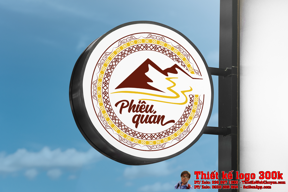 Chi tiết Thiết Kế Logo nhà hàng ăn uống Phiêu Quán màu sắc chuẩn