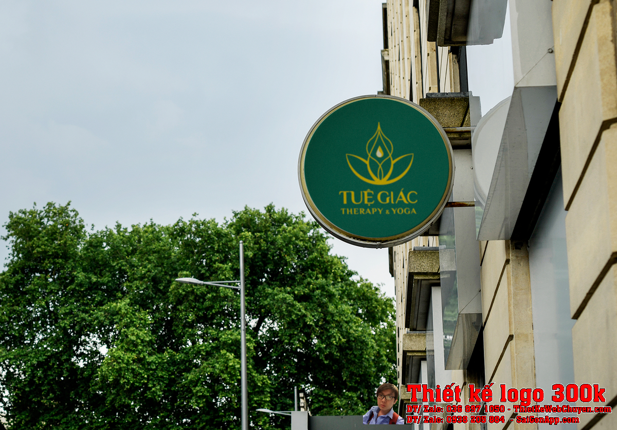 Thiết Kế Logo nhang hương Tuệ Giác phối cảnh