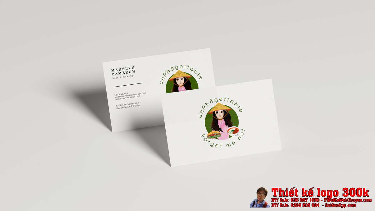 Chi tiết biểu tượng cô gái trong Thiết Kế Logo unPhởgettable