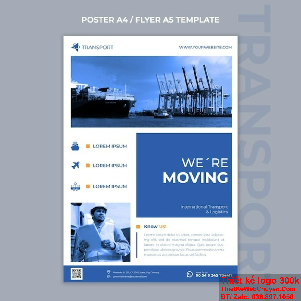 Thu hút sự chú ý tại mọi sự kiện với thiết kế standee ngành vận tải logistics.