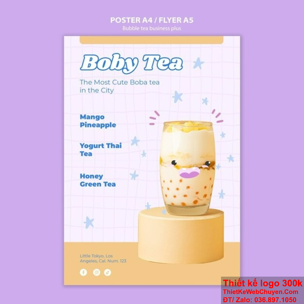 Thiết kế standee trà sữa phải bắt mắt để có thể cạnh tranh trong thị trường đông đúc hiện nay. Thiết kế standee trà sữa hiện đại có thể tạo ra sự thu hút và gây ấn tượng mạnh mẽ.