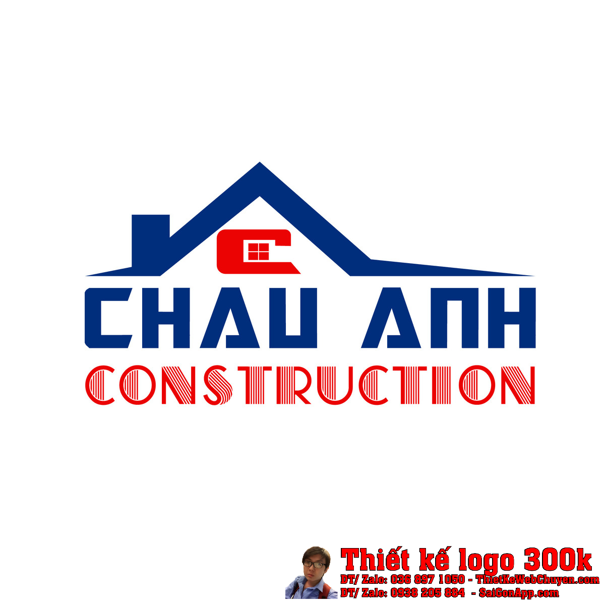 Thiết kế Logo CHAU ANH phiên bản chính thức trên nền trắng