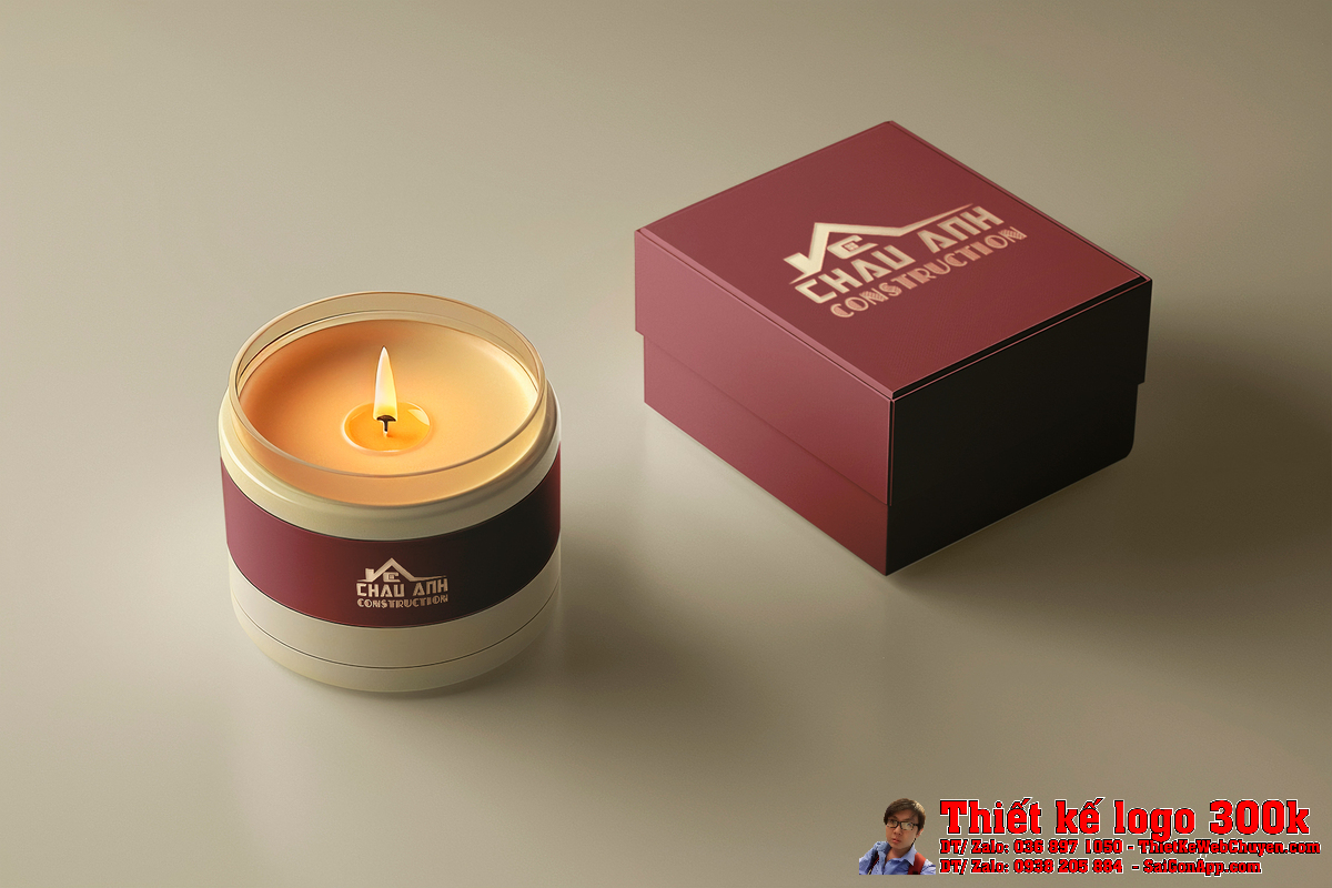 Ứng dụng Thiết kế Logo CHAU ANH trên biển hiệu công ty