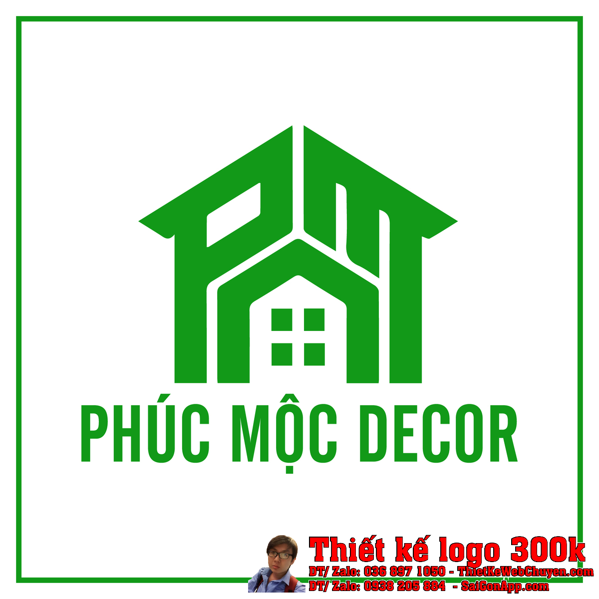 Thiết kế Logo PHÚC MỘC DECOR mẫu 1