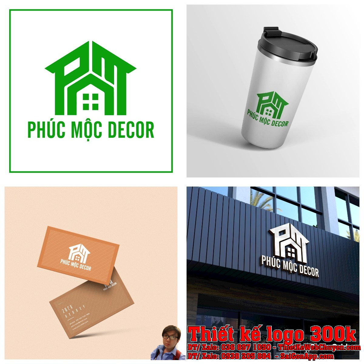 Thiết kế Logo PHÚC MỘC DECOR mẫu 5
