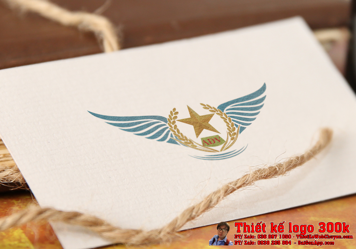 Thiết kế Logo Luật Công ty Luật TNHH An Dân Việt trên ấn phẩm