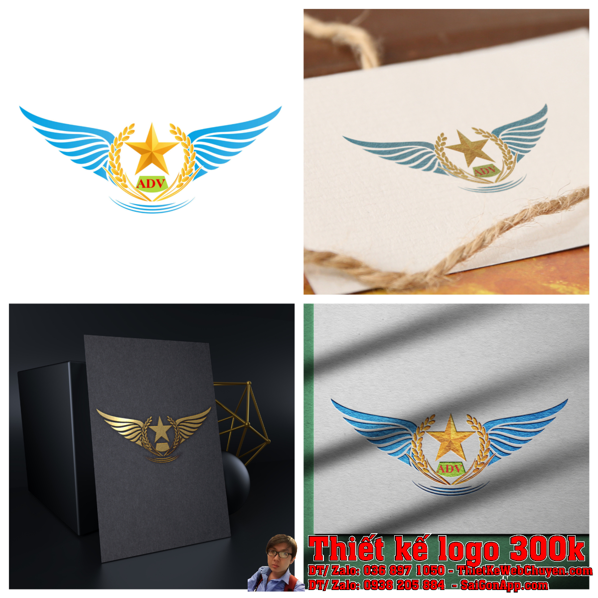 Tổng thể Thiết kế Logo Luật Công ty Luật TNHH An Dân Việt