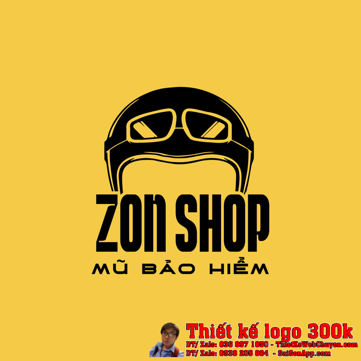 Phân tích chi tiết Thiết kế Logo Mũ Bảo Hiểm ZON SHOP