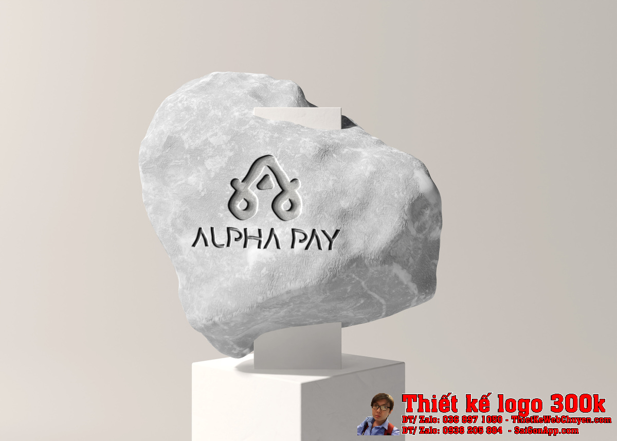 Ứng dụng thực tế Thiết kế Logo Tài chính Ngân hàng Công ty TNHH Alpha Pay Networks Solution