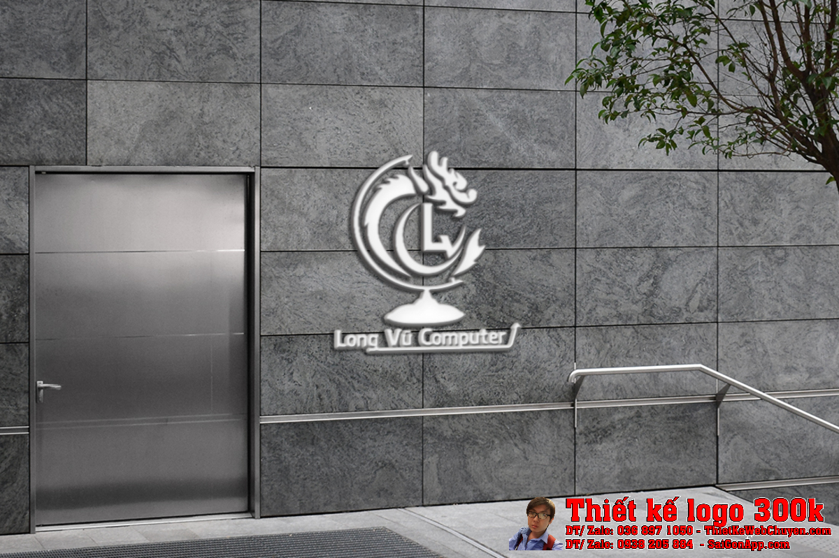 Màu sắc chuẩn của Thiết kế Logo bán máy tính Công ty Long Vũ Computer