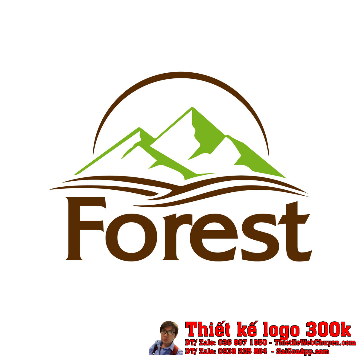 Thiết kế Logo ngành sản xuất gỗ Công Ty Forest demo 1