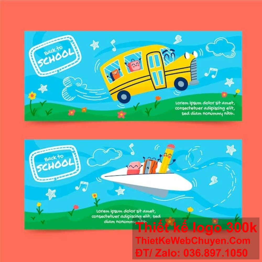 "Làm mới diện mạo trang web và trang cá nhân của trường học với các mẫu banner website và ảnh bìa Facebook độc đáo." "Chúng tôi chuyên thiết kế banner website và ảnh bìa Facebook độc đáo cho các trường học."