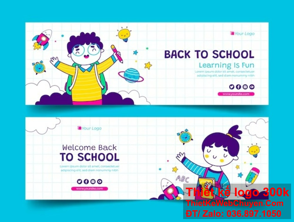 "Thiết kế banner website và ảnh bìa Facebook không chỉ là việc tạo hình ảnh, mà còn là việc kể câu chuyện của trường học." Cùng chúng tôi biến ý tưởng thành hiện thực qua các thiết kế banner website và ảnh bìa Facebook độc đáo."