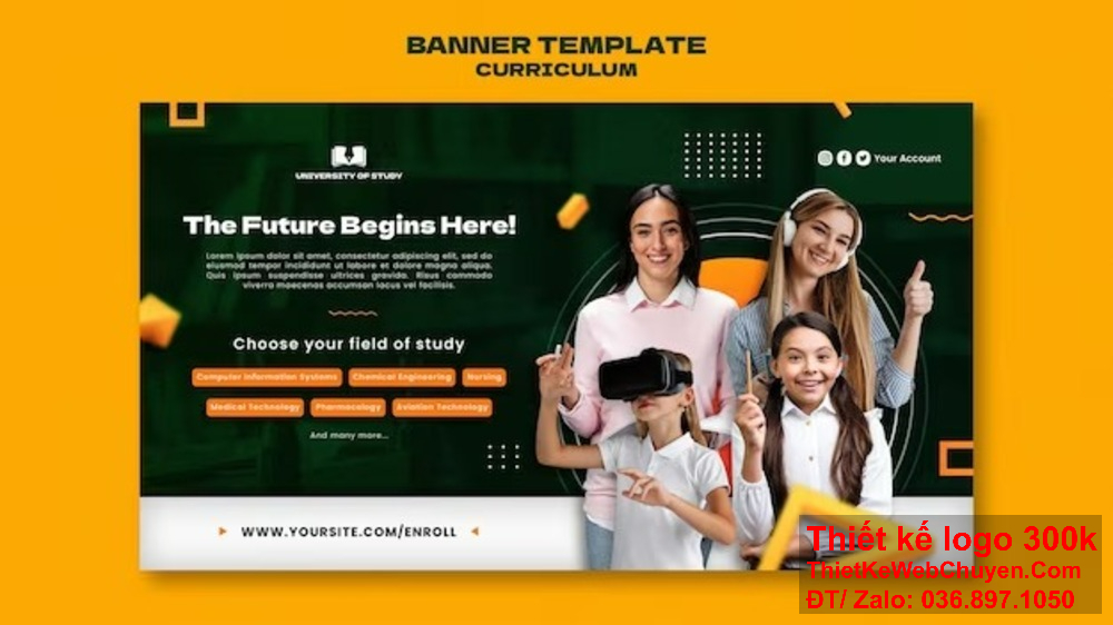 Thúc đẩy hình ảnh và thương hiệu của trường học với các thiết kế banner website và ảnh bìa đẹp mắt. Chúng tôi chuyên về thiết kế banner website và ảnh bìa giáo dục đào tạo.