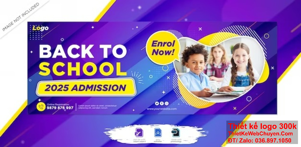 Sự chuyên nghiệp và sáng tạo là điều bạn sẽ tìm thấy trong mỗi thiết kế banner website và ảnh bìa của chúng tôi. Dịch vụ thiết kế banner website và ảnh bìa giúp trường học nổi bật trên mạng.