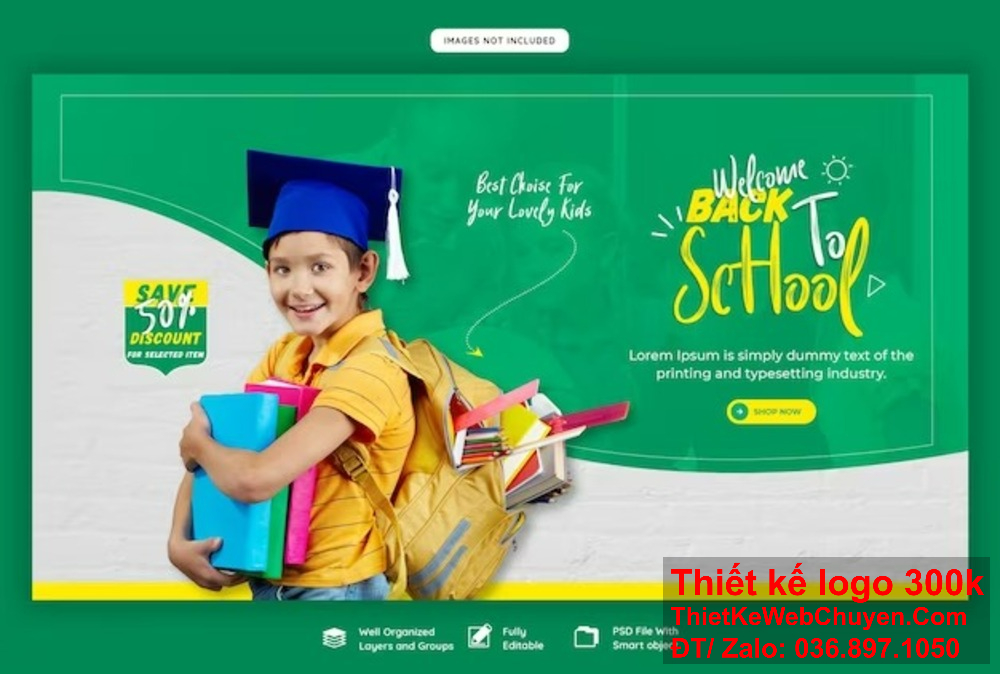 Tạo ra các thiết kế banner website và ảnh bìa giáo dục đồng nhất và chuyên nghiệp. Thể hiện tinh thần và mục tiêu giáo dục qua các thiết kế banner website và ảnh bìa độc đáo.