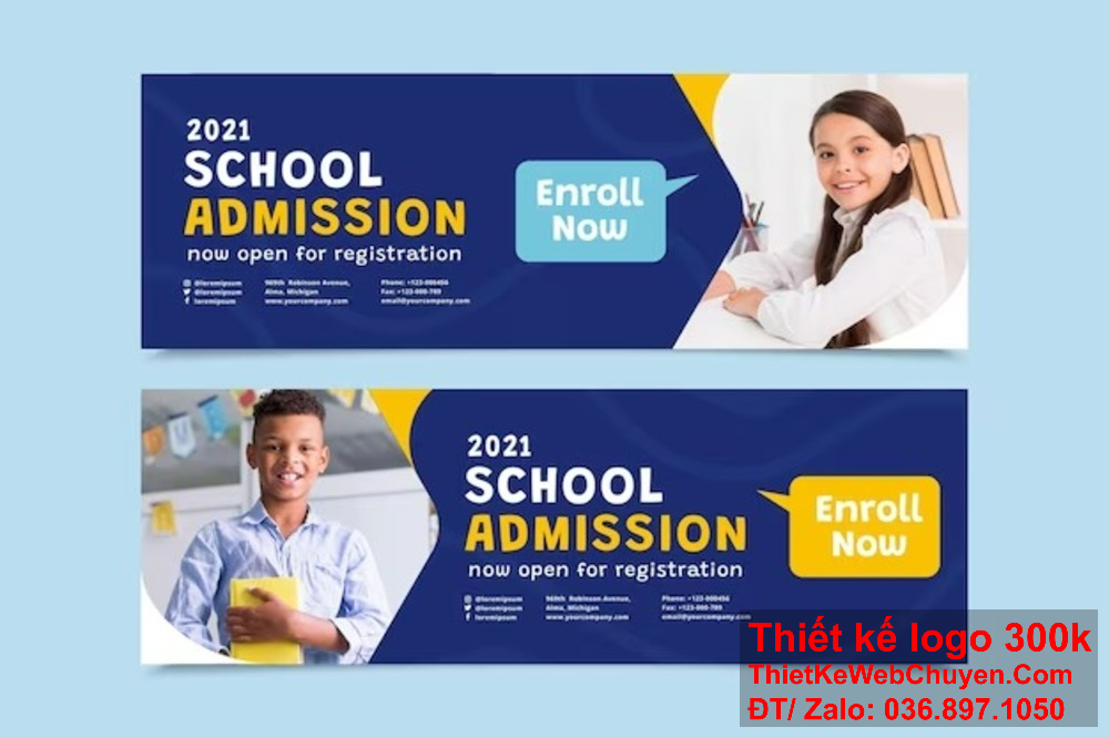 Tạo ra các banner website và ảnh bìa thú vị và hấp dẫn cho ngành giáo dục. Mang đến sự sáng tạo và hiệu quả với các dịch vụ thiết kế banner website và ảnh bìa giáo dục.