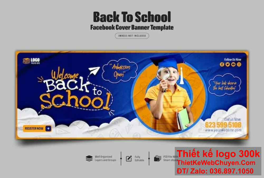 Cung cấp các giải pháp thiết kế banner website và ảnh bìa phù hợp với nhu cầu của ngành giáo dục. Chúng tôi tạo ra các thiết kế banner website và ảnh bìa giúp trường học gây ấn tượng với cộng đồng mạng.