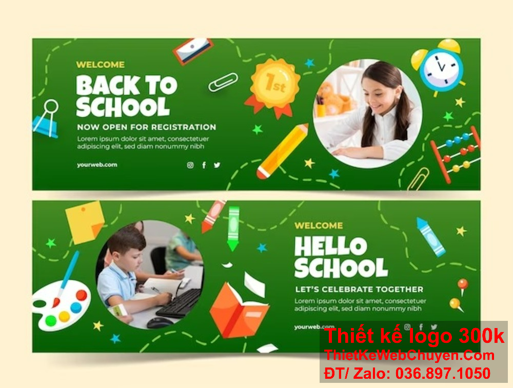 Mang đến sự hiện đại và chuyên nghiệp cho trường học qua các thiết kế banner website và ảnh bìa giáo dục. Sự chuyên nghiệp và tận tâm được thể hiện qua từng dự án thiết kế banner website và ảnh bìa giáo dục.