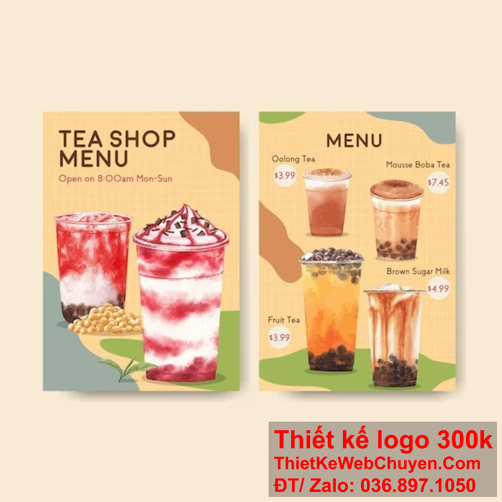 "Banner website chất lượng cao, nổi bật hình ảnh quán trà sữa." "Thiết kế banner website chuyên nghiệp dành riêng cho ảnh bìa quán trà sữa."