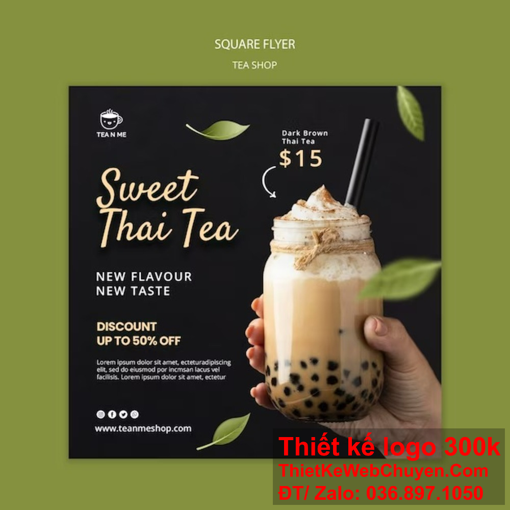 "Thiết kế banner website đầy sáng tạo, mang đến sự khác biệt cho quán trà sữa." "Thiết kế banner website chuyên nghiệp, giúp tăng nhận diện quán trà sữa."
