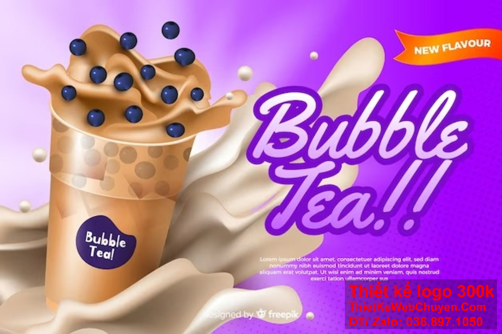 Tạo banner website độc đáo, phản ánh phong cách của quán trà sữa." "Banner website tùy chỉnh, phù hợp với thương hiệu quán trà sữa."