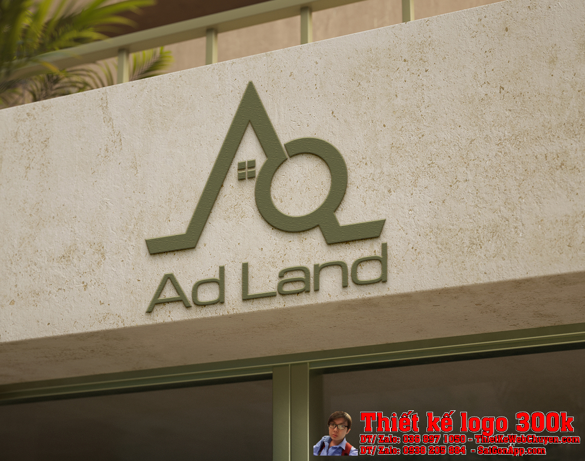 Chi tiết biểu tượng mái nhà trong Thiết kế logo Ad Land