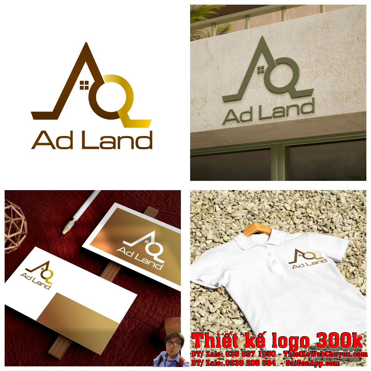 Phiên bản âm bản của Thiết kế logo Ad Land