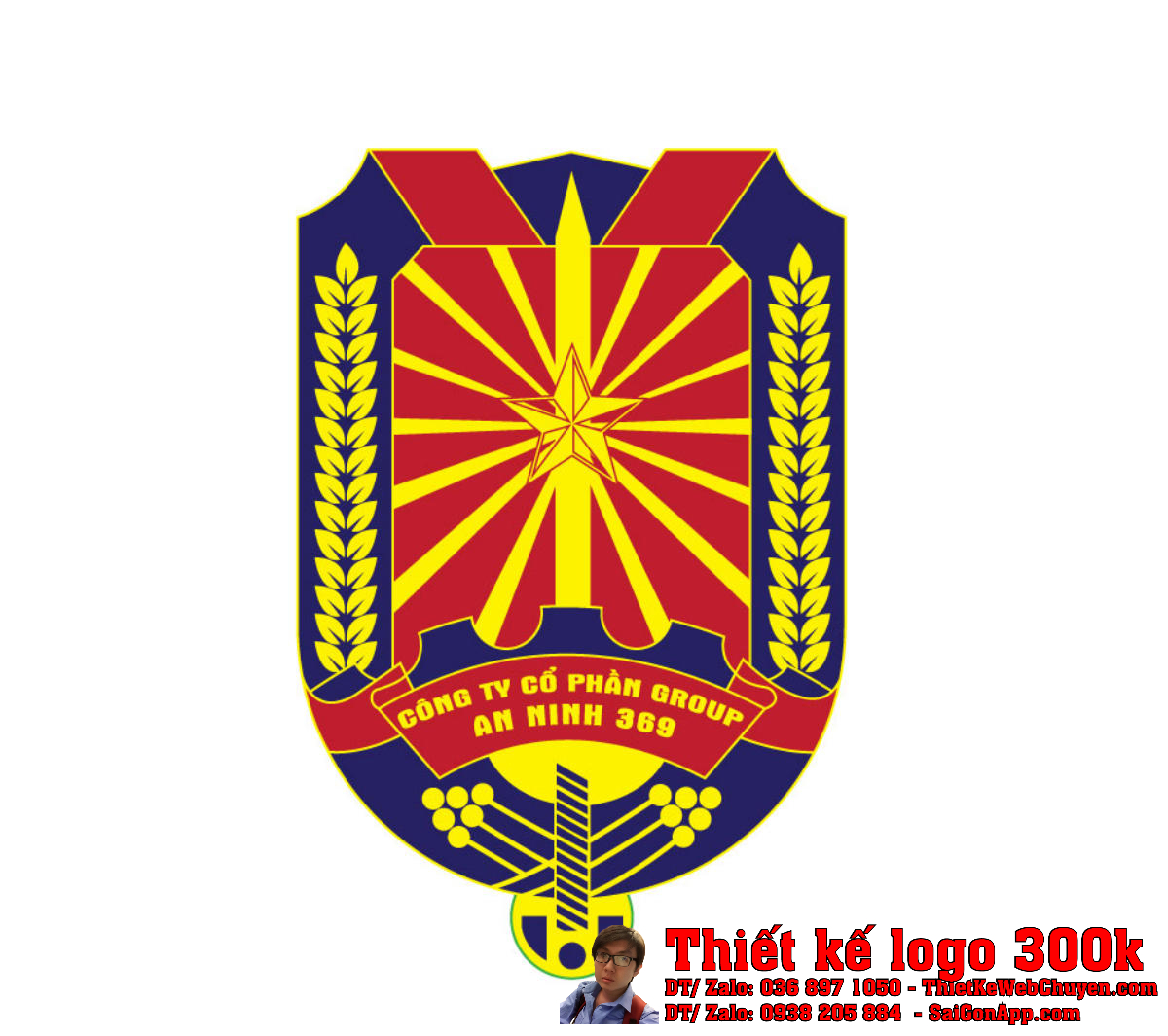 Thiết kế logo An Ninh Group An Ninh 369 chuyên nghiệp