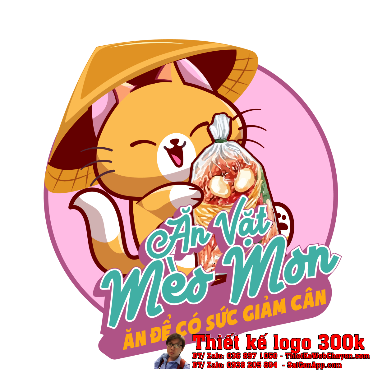 Thiết kế logo Ăn Vặt Mèo Mon Thiết kế logo Ăn Vặt Mèo Mon
