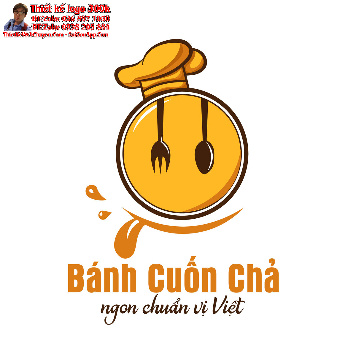 Thiết kế logo Bánh cuốn truyền thống