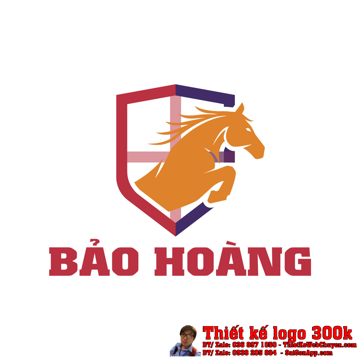Thiết kế logo Bảo Hoàng - Phối cảnh chính